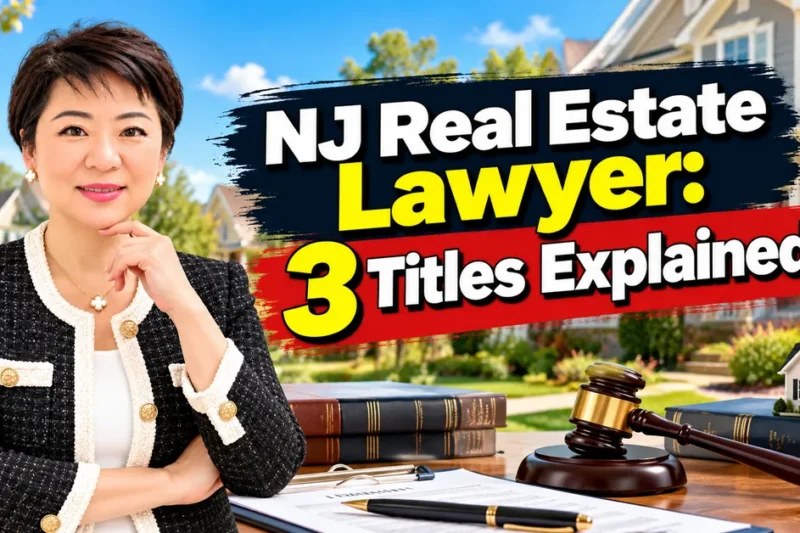 Central Jersey real estate attorney: lawyer vs attorney vs Esq., 3 titles explained by Jasmine Tsui, Central Jersey Realtor, Weichert Realtors Edison NJ