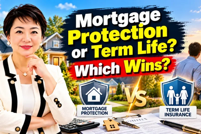 Mortgage protection insurance NJ vs term life insurance comparison explained by Jasmine Tsui, Central Jersey Realtor and licensed NJ insurance producer, Edison NJ