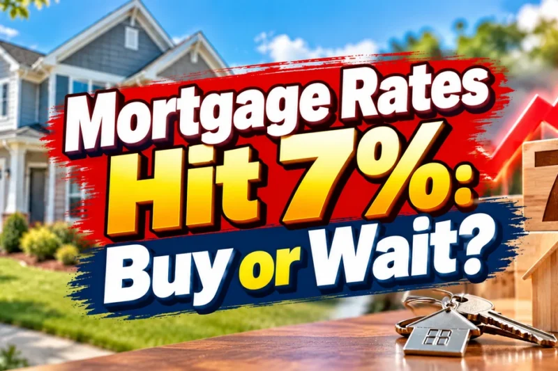 Mortgage rates hit 7% — should New Jersey home buyers buy now or wait? A guide for Edison and Central Jersey buyers navigating higher mortgage rates.